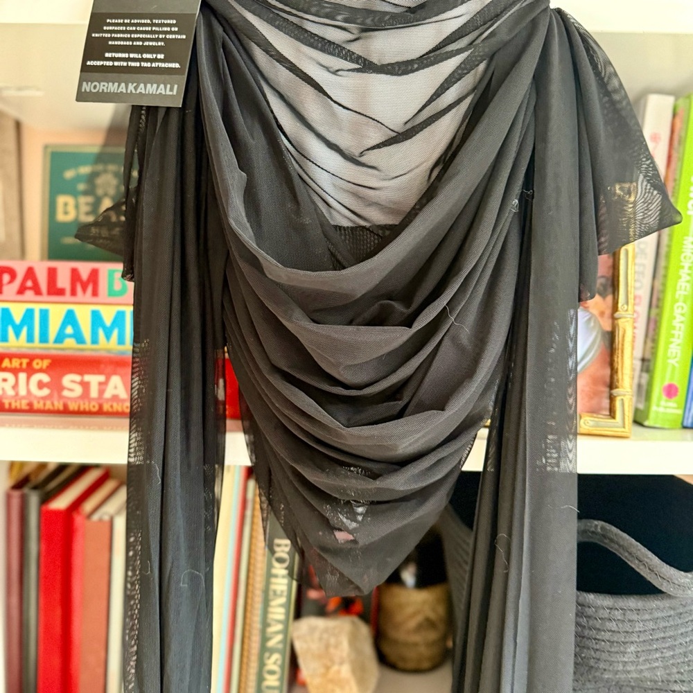 Norma Kamali Ruffled Sheer Mesh Mini Dress - Picture 11 of 14